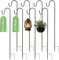 APACALI 8 Pack Shepherds Hooks 90cm / 35inch, Adjustable Height Shepherds Crook with Base, Shepherds Hooks for Garden, Shepherd's Crook for Lanterns Lights Plant Baskets, 4 Sections Stitched (Black)