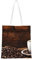 ASPOIJHN Tragetasche mit Kaffeetassen- und Kaffeebohnen-Aufdruck, leichte Handtasche, wiederverwendbar, Schultertasche für Shopping, Schule, Arbeit, Alltag, Reisen, Kaffeetasse und Kaffeebohnen.,