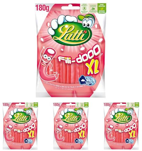 Lutti Fili-dooo Fraise XL 180g (Lot de 4)