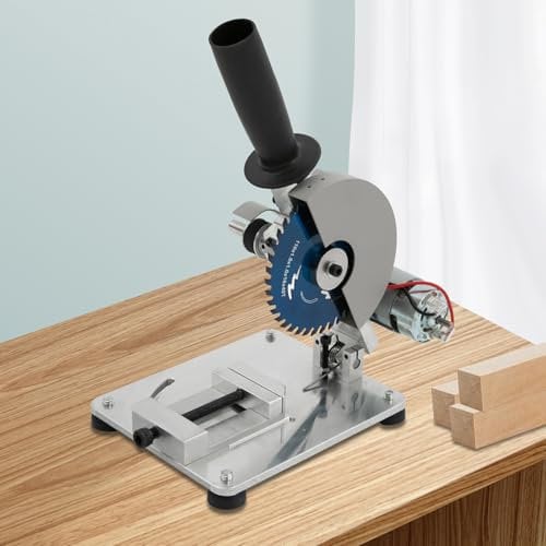 4 Zoll Metalltrennsäge,0-45° Metalltrennsäge Eisensäge Metallsäge Kappsäge Gehrungssäge mit 2 Sägeblätter,Tragbar Mini Tischkreissäge für Holz,Stahl,Aluminium,kleinen Stahlrohren,26-29mm Schnittstärke
