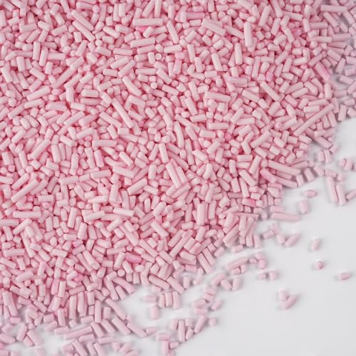 Décors Sucrés Vermicelles Couleur rose 130 g - Vermicelles Pâtisserie Comestibles en Sucre Colorés– Décoration Alimentaire Pâtisserie, Desserts, Gâteaux, Biscuits, Cupcakes