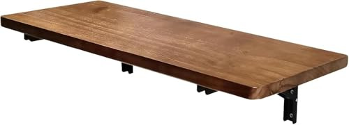 Wandklapptisch Wandtisch klappbar Wandtisch Schreibtisch Tisch Holz braun klein lang schmal platzsparend hängend Arbeitsfläche Küche Esstisch of(Color:60x40 cm)