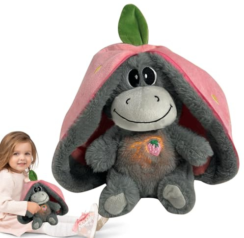 Canigegui Peluche Thérapeutique avec Respiration Et Rythme Cardiaque avec Mouvements Respiratoires Réalistes Musique Lumineuse, Anti-Stress pour L'anxiété des Adultes Et des