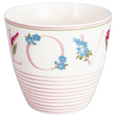 GreenGate Agnes Latte Cup Love White 0,35l