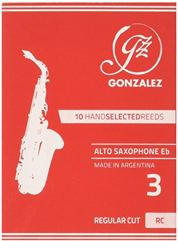 Gonzalez ASAXG3 Alto Saxophone 3 Strength Alto Reeds - Orange Box of 10