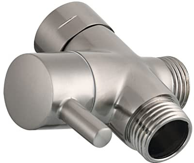 CIENCIA Valve 3 voies en laiton massif G1/2 Douchette Composants de Douche Raccord universels,Nickel brossé DSF007NA