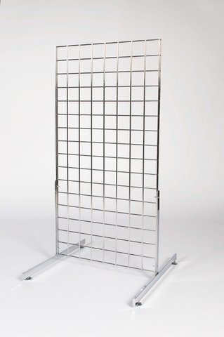 DPS Shopfitting Freistehende Gitter Wandgitter Deko-Gitter Set mit T-Fuß, Höhe 123cm
