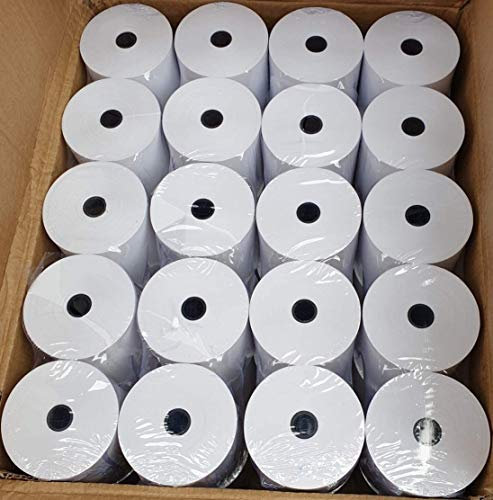 80mm x 80 mm Thermal Paper Till Rolls- Machine Till Rolls, Credit Card Rolls, PDQ Cash Register Receipt (20 Rolls)