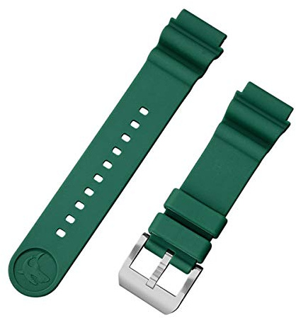 San Martin 22 mm Silicone Watch Strap Suitable for Tuna SBBN015 SBDX001 6105 SKY007 Universal Watch Strap with Pin Buckle Green