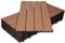 ECD Germany Piastrelle per Pavimenti da Esterno per Terrazze in WPC 60x30 cm Set di 6 Pezzi 1 m² Marrone Chiaro con Aspetto Legno Piastrelle da Balcone Giardino con Drenaggio e Sistema Plug-in