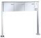 RENZ/Basic B / 3er Freistehende Briefkastenanlage Standbriefkasten mit Sprechfeld / V4A-Edelstahl/Volumen 17 L/mit Fußplatten/Dein-Briefkasten.de