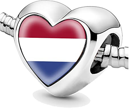 Perlen für Armbänder Niederlande Flagge Silber Charms für Frauen Charme Perle Schmuck Geschenke Ideen für Mädchen, Nein
