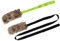 Dingo Set Hundespielzeug Kunstfell Pelz Grün Griff Bungee, Langen Schwarz Griff Bungee Mop Beisswurst Quietscher Hundetraining, Agility Spiel mit Hund Z30021