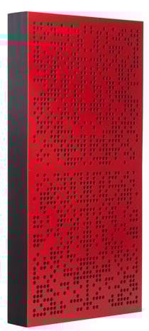 Bluetone Acoustics Binary AbFuser Akustikpaneele – Schalldämmung Akustikplatten – Akustik Absorber und Diffusor zum Heimkino, Studio, Wohnzimmer- Acoustic Panel (100x50x10cm, Rot)