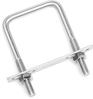 4 Satz M8 × 50 mm × 90 mm U-Form-Bolzen 304 Edelstahl-Rund-U-Bolzen mit Muttern und Platten