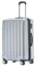 BEIBYE TSA-Schloß 2080 Gepäck Zwillingsrollen Reisekoffer Koffer Trolley Hartschale Dehnungsfuge (Silber, XL)