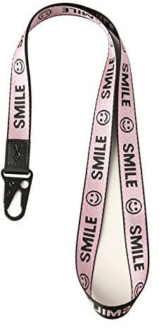 TOOLIN Halsriemen Schlüsselbund für Frauen und Männer,Lanyard für Schlüssel,ID Card Holde,Brieftaschen und Ausweishalter (Lächeln-Rosa)