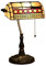 Uziqueif Klassische Bankerlampe, Retro, Tiffany tischlampe, tischlampe mit zugschalter, Lampenschirm Glas, Tischleuchte Für Büro, Nachttischlampe,G