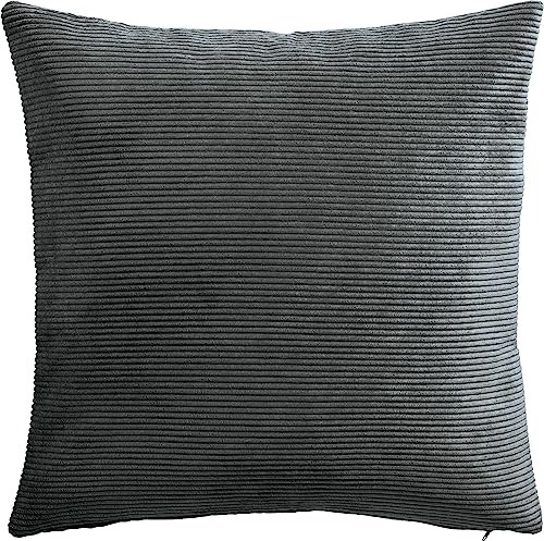 Erwin Müller Kissenhülle Glasgow Cord grau Größe 50x50 cm