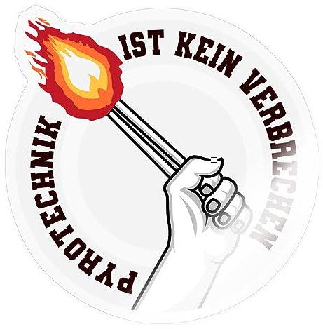 Spreadshirt Pyrotechnik Ist Kein Verbrechen Fußball Fan Stadion Sticker, max. 10 x 10 cm, 10 x 10 cm, Transparent glänzend
