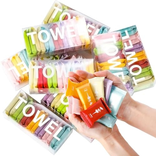WUWEOT 140 Pack Compressed Towels Tablets, 28 x 24 cm Disposable Face Compressed Towels, Soft Wipe Face Washcloths, Portable Coin Tissue for Outdoor Travel Camping Hiking Sport Hotel Beauty Salon