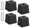SUMNACON 4 Pcs Plastic 5.6cm Furniture Legs Square Tapered Couch Feet, Black Sofa Legs Replacement Table Feet Cabinet Supporting Feet with Screw-in Screw for Furniture DIY Replacement