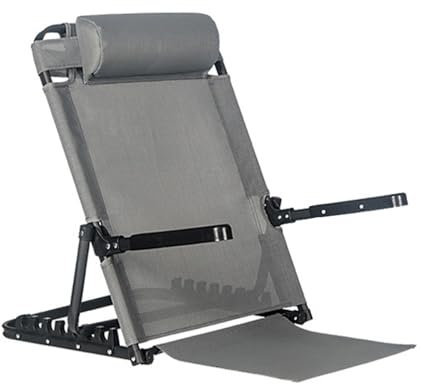 KMQRDZi Rückenstütze Bett Verstellbar (40-90º), Strandmatte Faltbar Mit Rückenlehne, Verstellbare, Bett-Rückenlehne zum Aufsitzen im Bett, Stadionsitze, Strandliegen, tragbare Campingstühle (Grau)