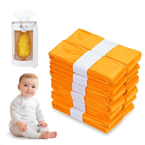 WIAZZLUK Lot de 12 Recharge Poubelle à Couches, Grande Capacité Recharge Sac Poubelle Couche Anti-odeurs pour Tous les Types de Recharges, Chacun Jusqu'à 280 Couches, Jaune