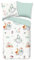 Traumschlaf Flanell Bettwäsche Schneemann Hase Igel 1 Bettbezug 135 x 200 cm + 1 Kissenbezug 80 x 80 cm