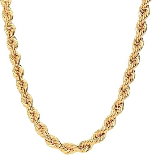 Old English Jewellers 9CT GOLD & SILVER CHUNKY SOLID ROPE CHAIN 22 inch - Men's or Ladies - 33.5 grams