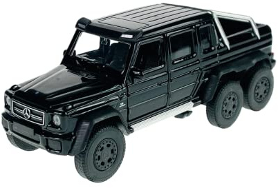 Welly Mercedes-Benz G-Klasse G63 AMG 6x6 Schwarz 1/34-1/39 Modellauto Metall Die Cast, Neu in Box