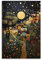 Gustav Klimt Mond, Nachthimmel, Landschaft, Blumen-Wandkunst, Pflanzen-Poster, Leinwand, Wandkunst, Bauernhaus-Galerie, ästhetische Raumdekoration für Schlafzimmer, Badezimmer, 20 x 30 cm