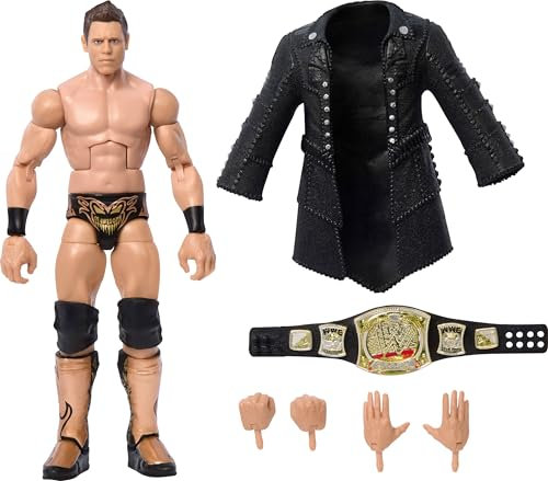 Mattel WWE Elite Action Figure & Accessories, Greatest Hits 2025, 6-inch Collectible The Miz with 25 Articulation Points & Swappable Hands, JCH84