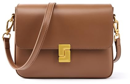 MoreFarther Schultertaschen für Damen, Umhängetaschen aus echtem Leder, Vintage-Handtaschen mit verstellbarem Riemen, Designer-Taschen
