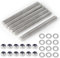 MIGUBIGU 6 Pezzi Asta Filettata M10 x 100 mm, Barra Filettata in Acciaio Inox con 12 Dadi e Rondelle, DIN 975, Completamente Filettate Per l'Assemblaggio di Mobili e Produzione Industriale