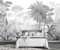 ZXCHEE Papier Peint Forêt Noir Et Blanc Vintage Fresque Intissé 3D Papier Peint Panoramique Nature Peinture Murale Chambre Salon -FG002-380x255cm
