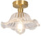 TOKTOP Plafonnier Luminaire Verre, Éclairage de Plafond Vintage Fleur Créative, Abat-Jour en Verre Intérieure Suspension, E27 Lustre pour Chambre Cuisine Salon