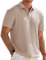 Meilicloth Mens Polo Shirts Short Sleeve Lightweight Golf Casual Button Henley Shirt Work Top Khaki L