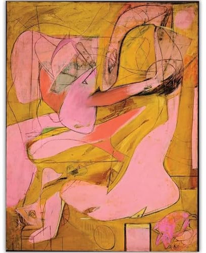 HKAHF AJWUQ Willem De Kooning Poster Abstrakte Bunte Malerei Willem De Kooning Wandkunst Ausstellung Leinwanddrucke Für Wohnkultur Bilder 30x40cm Kein Rahmen