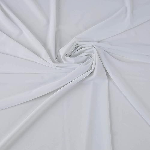 Matte Spandex-Gewebe, 4-Wege-Stretch, Milliskin-Elastik Stoff zur Herstellung eines Tanztrikots, 152 cm breit, Meterware (Weiß)