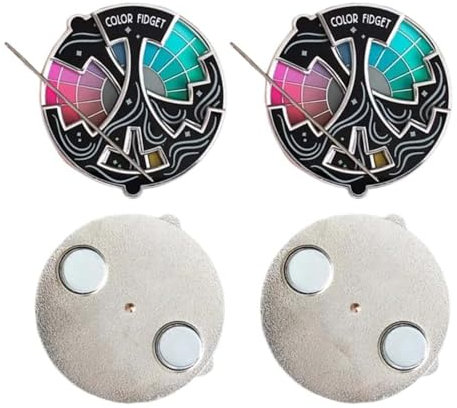 Farbiges Fidget-Rad, farbige Fidget-Emaille-Pin, Farbräder für den Künstler, 20 Farben, Rad-Spinner, schnelle Identifizierung tonaler Beziehungen, 3-in-1-Pin, Schlüsselanhänger und