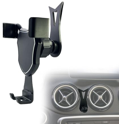 SEYUGOPTI Car Mobile Phone Holder for Benz GLA X156 & CLA C117 2013-2019 | Compatible with iPhone 13–17 & 4-7 Smartphones, Anti-Shake Locking, Mobile Phone Car Holders for Car