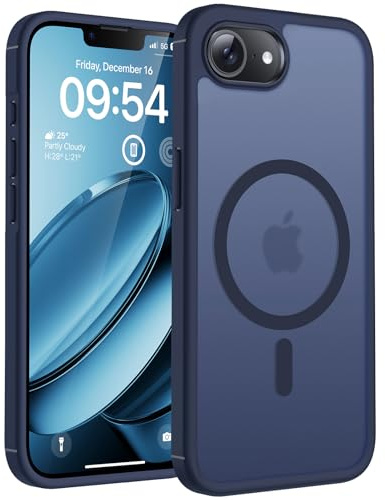 TOCOL für iPhone 17e Hülle, Kompatibel mit MagSafe, Tiefblau | Vollständiger Kameraschutz Handyhülle, Eingebauter Magnetring Case, Militärschutz Stoßfest Kratzfest Haltbarkeit Phone Cover