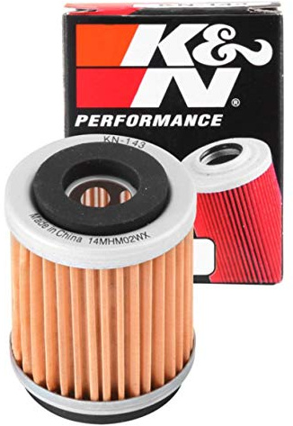 K&N Motorcycle Oil Filter: High Performance, Premium, Designed to be used with Synthetic or Conventional Oils: Fits Select Yamaha Vehicles, KN-143