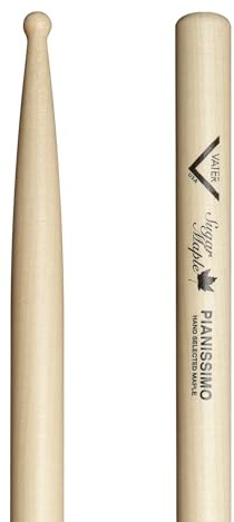 Vater VSMPIANW Sugar Maple Pianissimo Wood Tip Drum Sticks, Pair