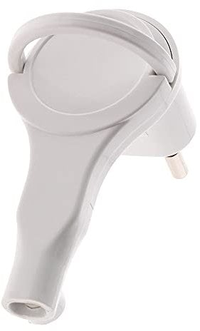 Zenitech - Fiche Mâle 2P 6A Extraplate - Design Sobre et Discret - Gain de Place - Certifié NF pour Sécurité Maximale - Installation Facile et Fiable - Blanc - 10 cm