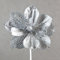 DecoKing Weihnachtskunstblume Silber Blume Weihnachten Deko Weihnachtsdeko Magnolie