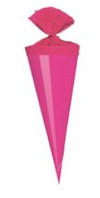 10 Deko Schultüten / Länge: 12cm / Farbe: pink