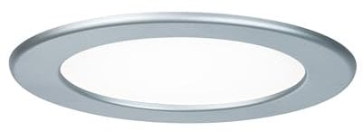 Paulmann 92071 LED Einbaupanel rund Deckenleuchte 12W Licht 4000K Neutralweiß LED Panel Chrom matt IP44 spritzwassergeschützt