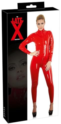 Late X, Latex Catsuit, Rot, Größe XS